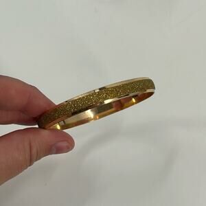 Gold glitter bangle bracelet